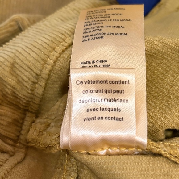 Pilcro Jeans The Icon Yellow Corduroy Chop Pocket Flare Jeans Boot Cut Pants 27 - Picture 11 of 16